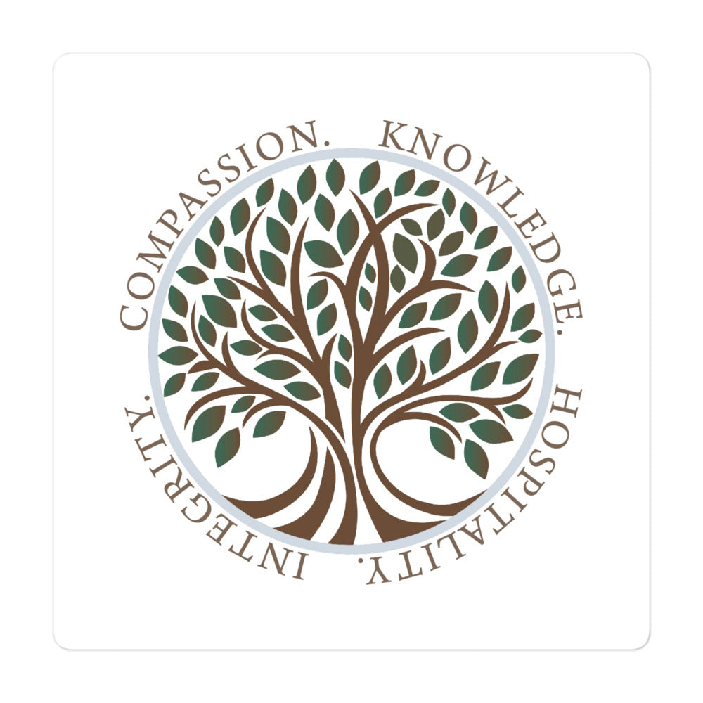 Oakdale Icon with Values Sticker